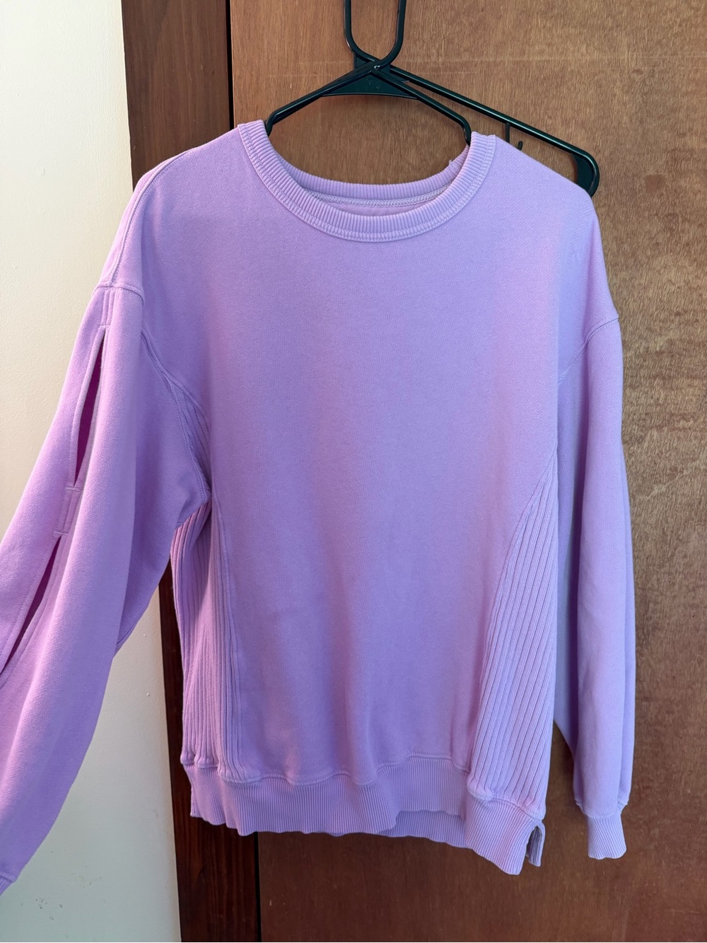 aerie Lavender Crewneck Sweatshirt - Scoop Neck Pullover
